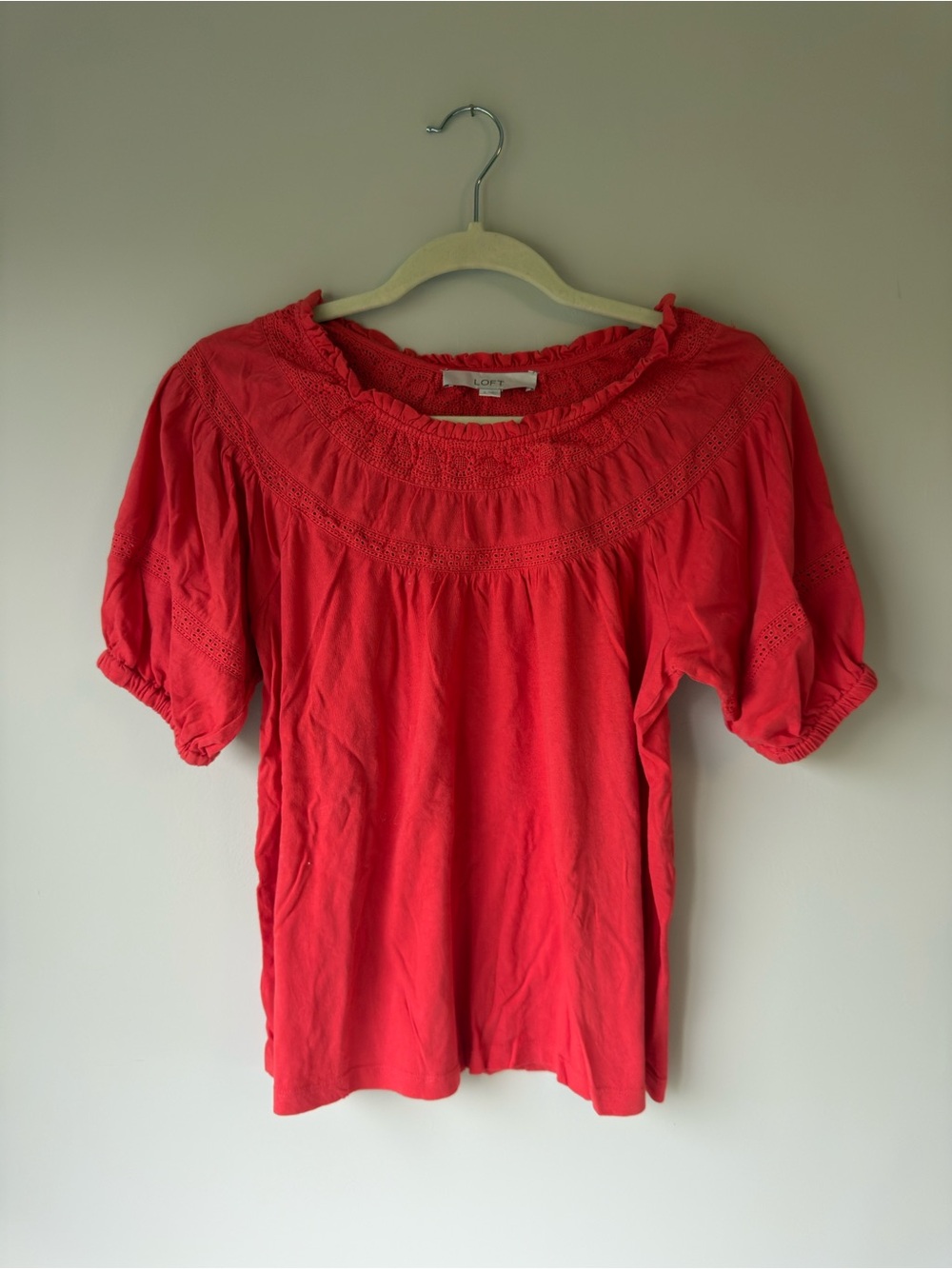 Loft orange-red Blouse Size S